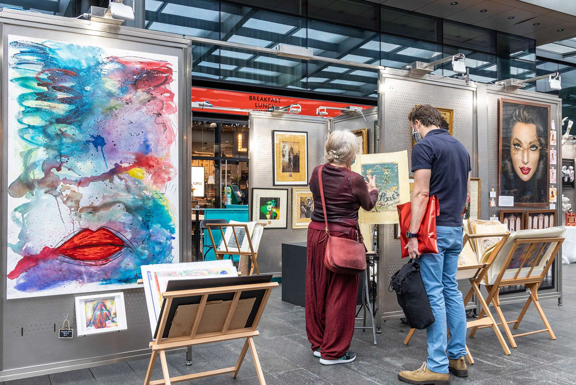 Come see my abstract artwork at the Spitalfields Arts Market!