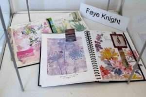 Faye Knight's sketch books at the Elemental Exhibition