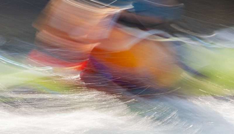 Abstract Whitewater Kayaking