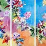 Blossom Cascade Triptych