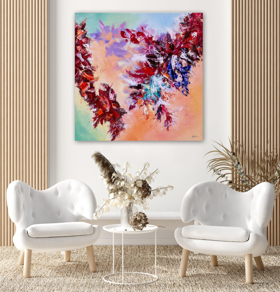 'Warm Undercurrents' An abstract painting by Annette Price