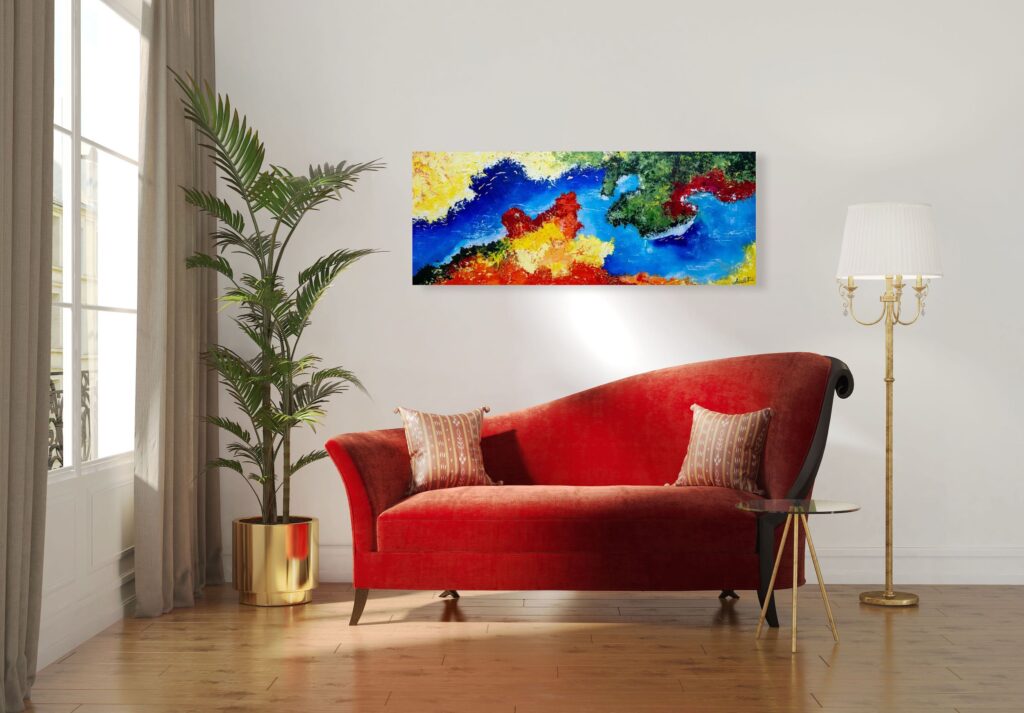 "A Path Cut by Time and Rain" An abstract painting by Annette Price