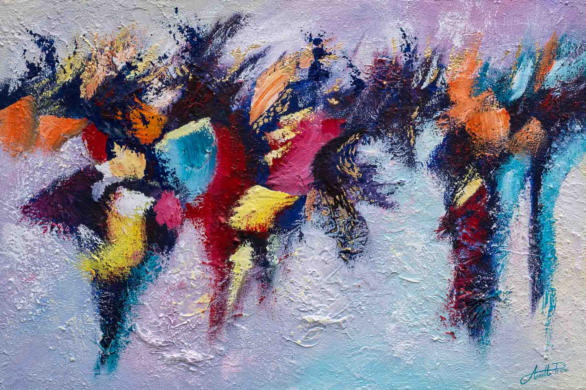 Finding Sanctuary. This is an abstract painting by Annette Price.