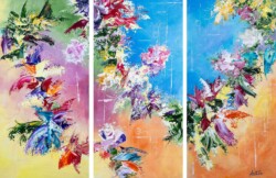 Blossom Cascade Triptych Blossom Cascade Triptych