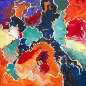 40 x 40 cm (16 x 16") Acrylic on stretched canvas Autumn's Current